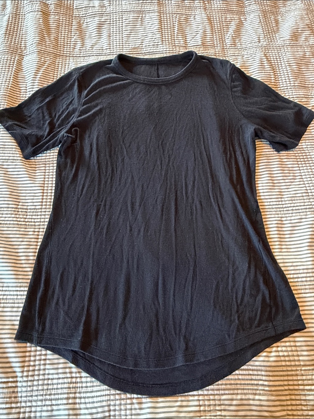 lululemon athletica Black Short Sleeve Crew Tee
